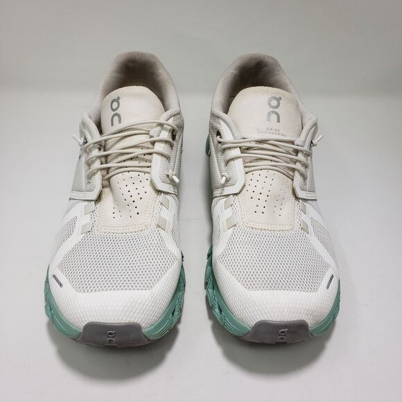 On Cloud 5 Mesh Sneakers White/Mint Cushioned Lightweight Womens 8.5 - Picture 3 of 10